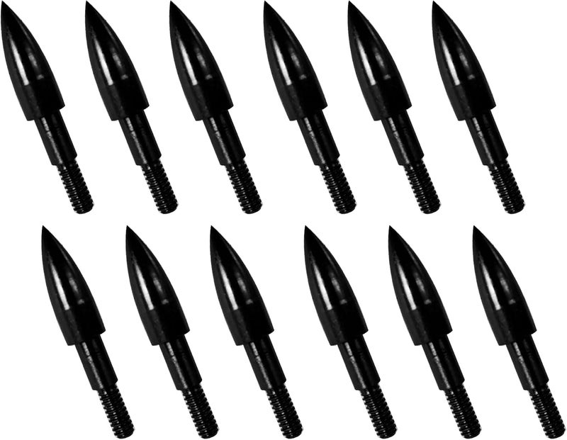 MOLFUJ 12pcs Archery Arrow Tips 100/125/150/200 Grain Field Tips 5/16 Inch Screw in Bullet Points , Archery Target Crossbow Practice Tip for Arrow Recurve Bow Compound Bow, Hunting Bow Arrow Target Practice - Image 1